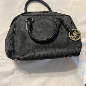 Black Leather Michael Kors Handbag (Wallet Included)
